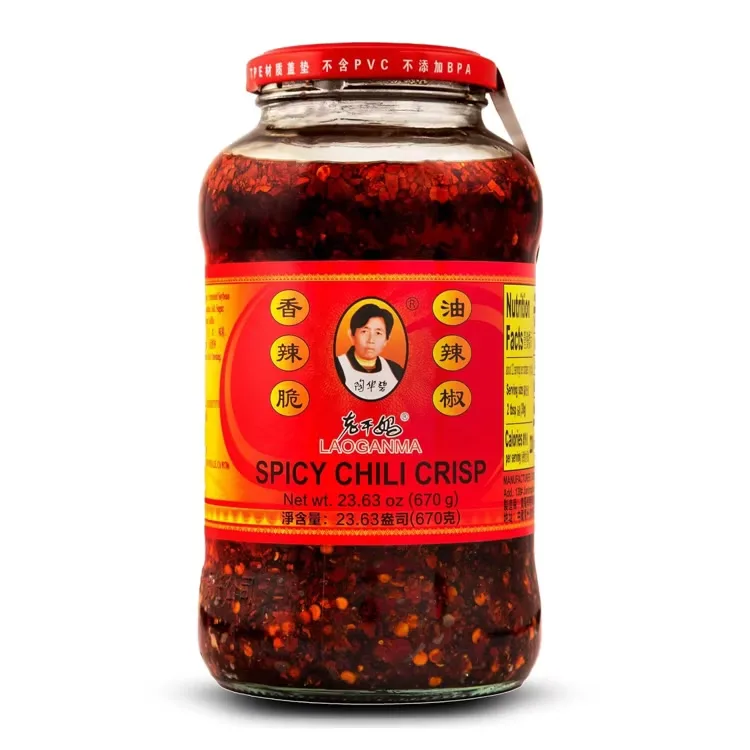 The large 23.63 ounce jar of Lao Gan Ma Spicy Chili Crisp