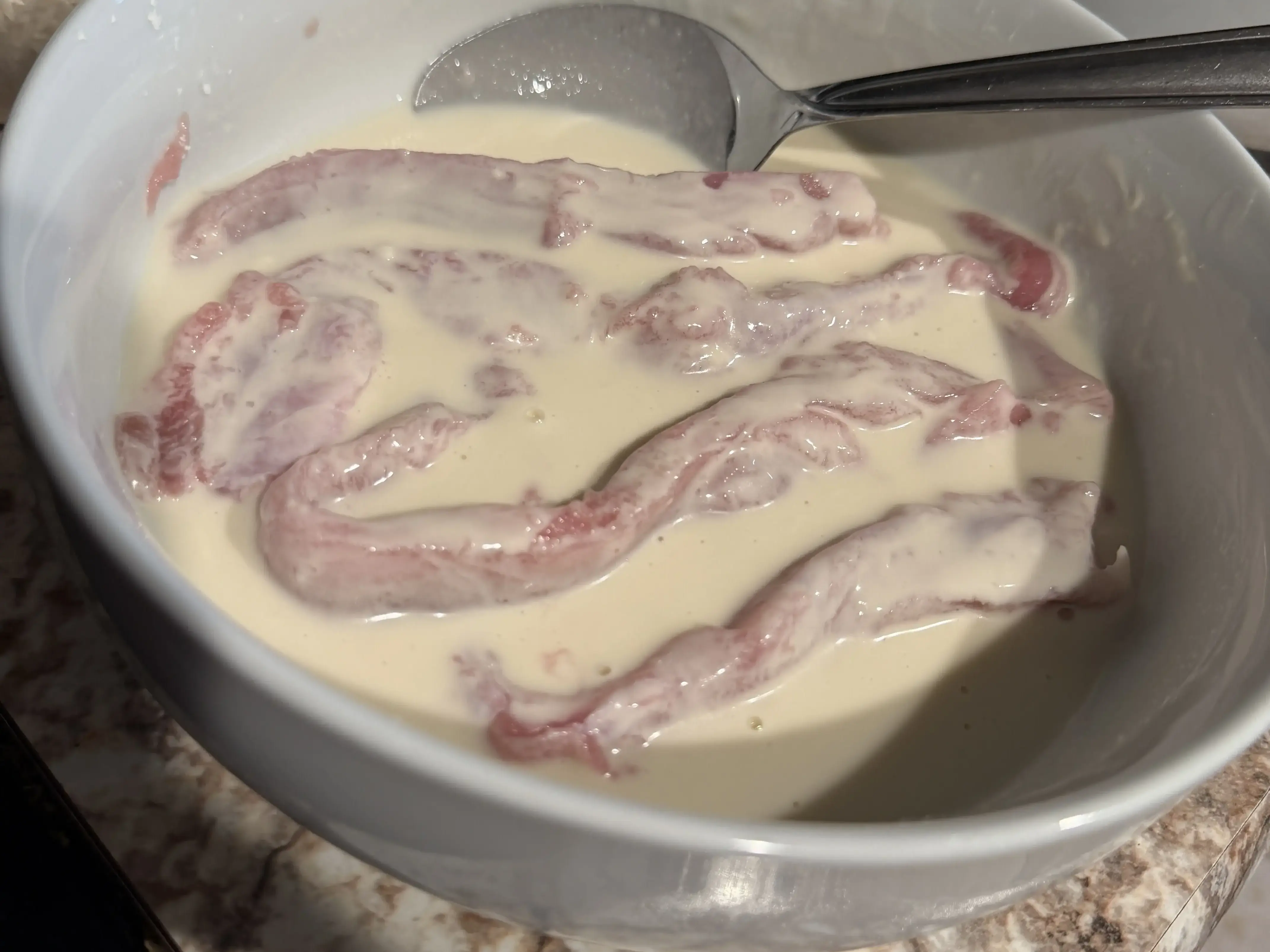 Fresh caught tuna strips in tempura batter